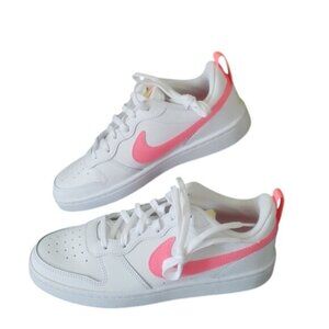 Nike Court Borough Low 2 Kids White Pink Casual Sneakers Size 7Y Streetwear‎